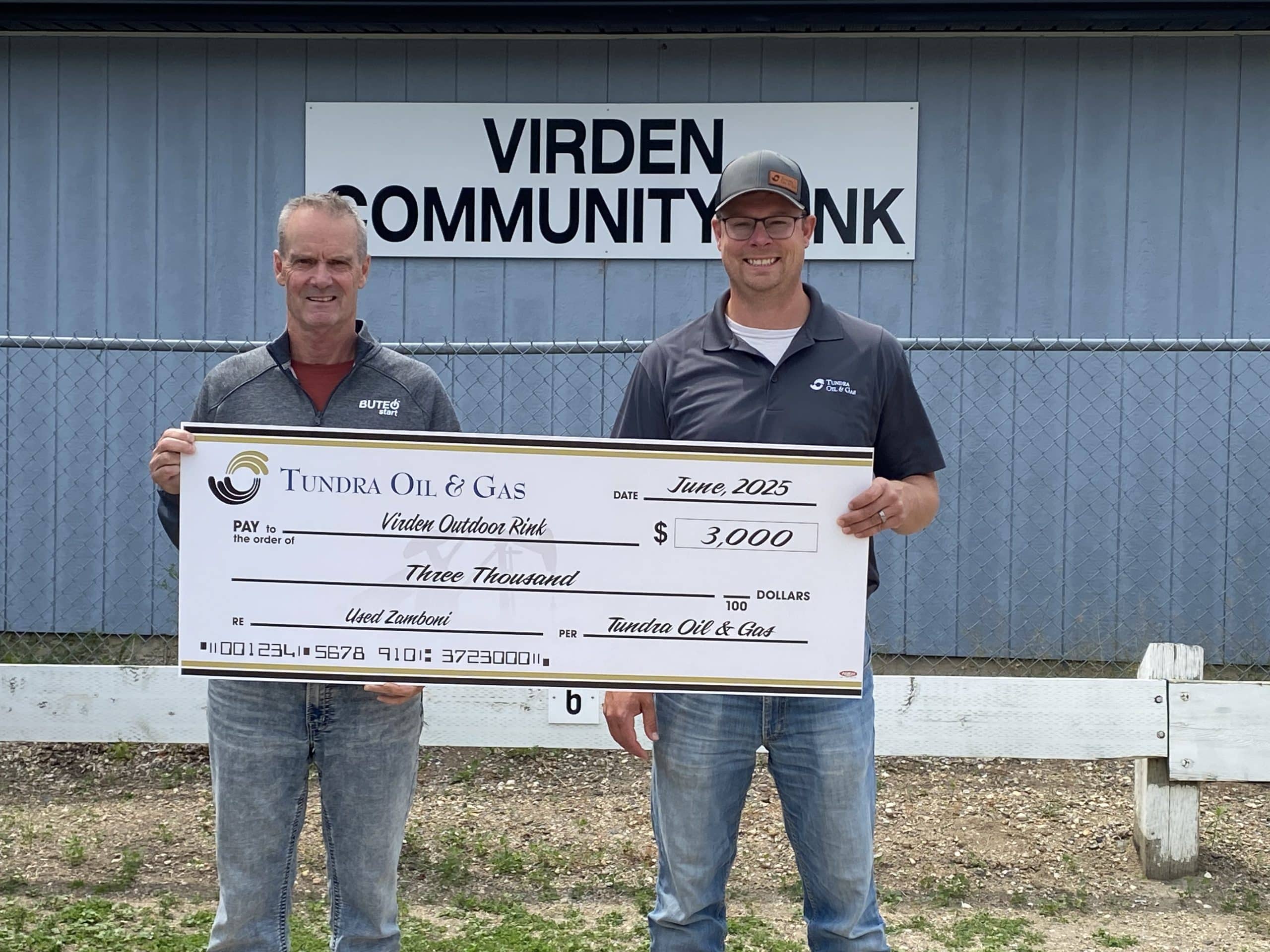 Featured image for “Virden Outdoor Rink Receives $3,000 for Zamboni”